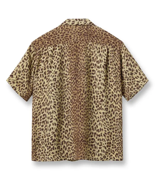 Sugarcane Star Of Hollywood short sleeve high density Rayon Open Neck Shirt - “LEOPARD”