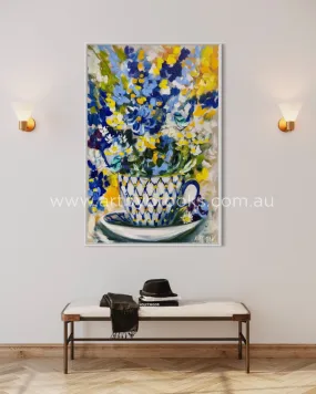 Tea for two - 60x90cm original on Belgian linen