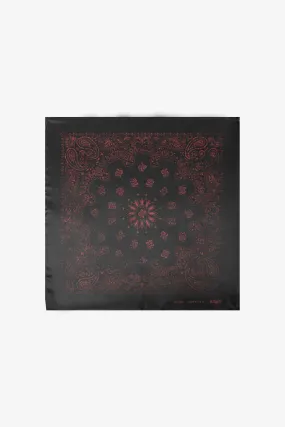 The Vintage Paisley Silk Bandana| Vintage Black & Red