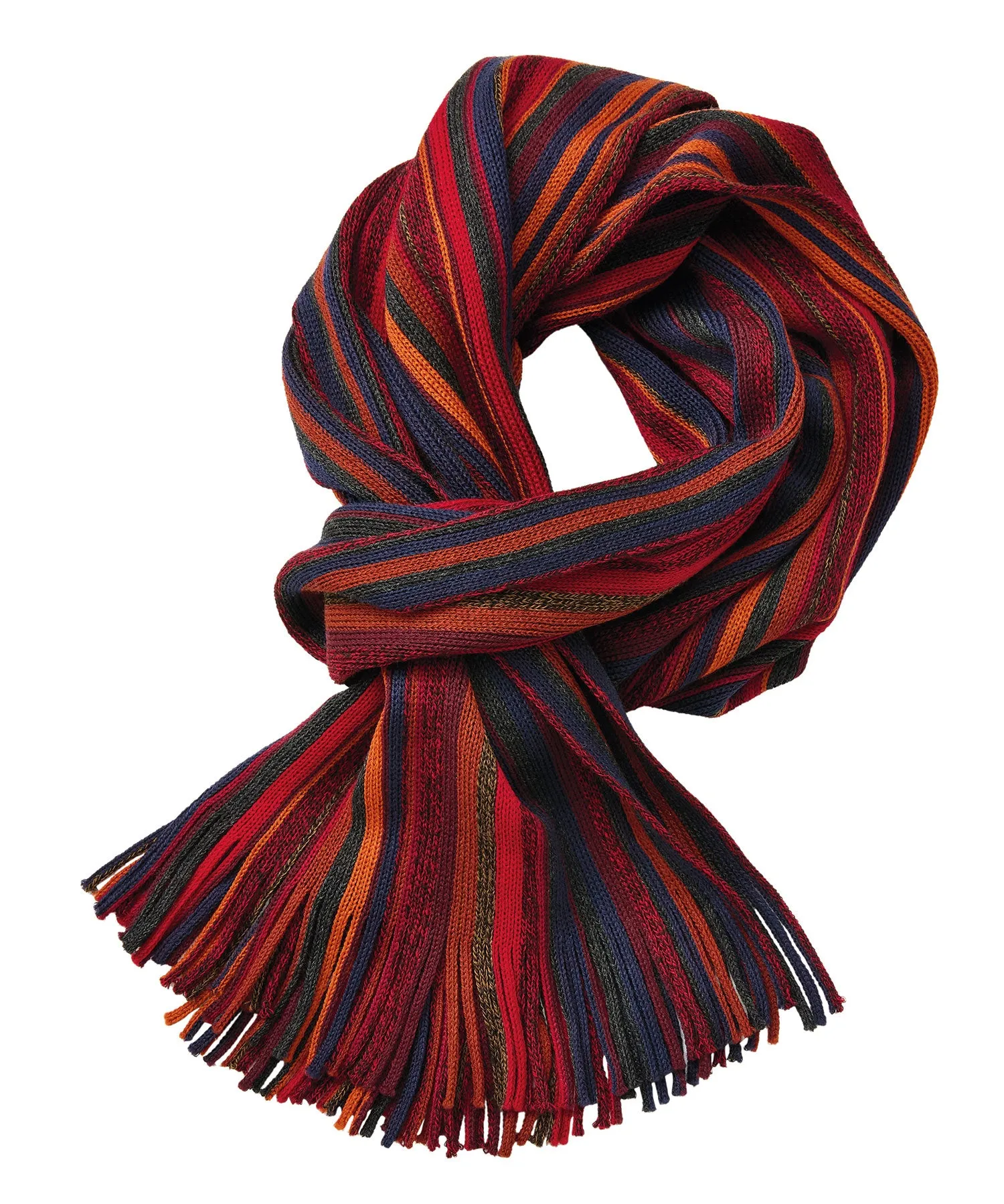 Vertical Stripe Marl Knit Scarf