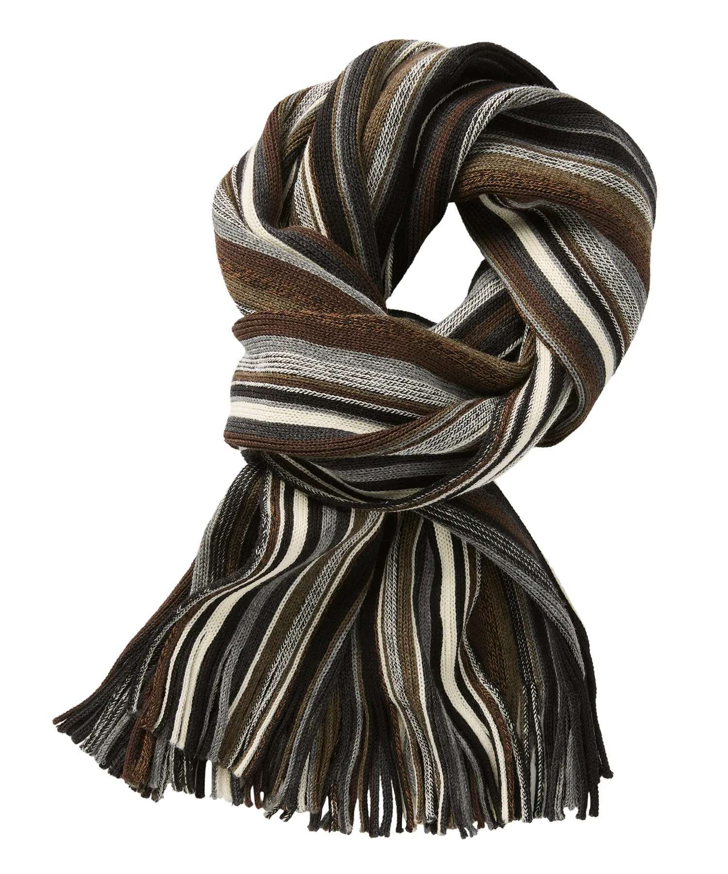 Vertical Stripe Marl Knit Scarf