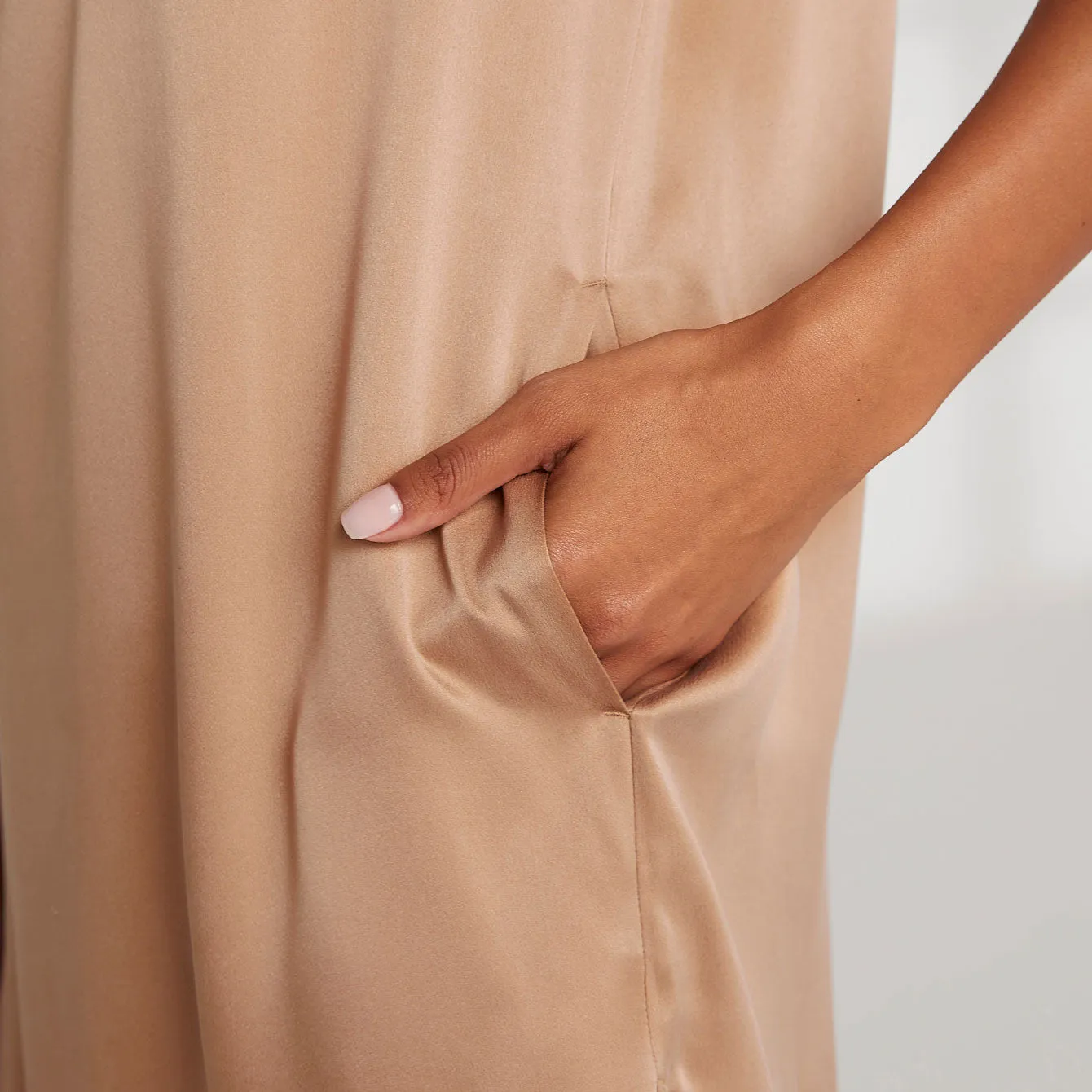 Washable Silk Maxi Pullover Dress